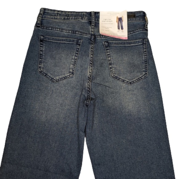 Sanctuary Social Standard High Rise Crop Straight Raw Hem Ankle Jeans Women's 14 - Picture 7 of 12